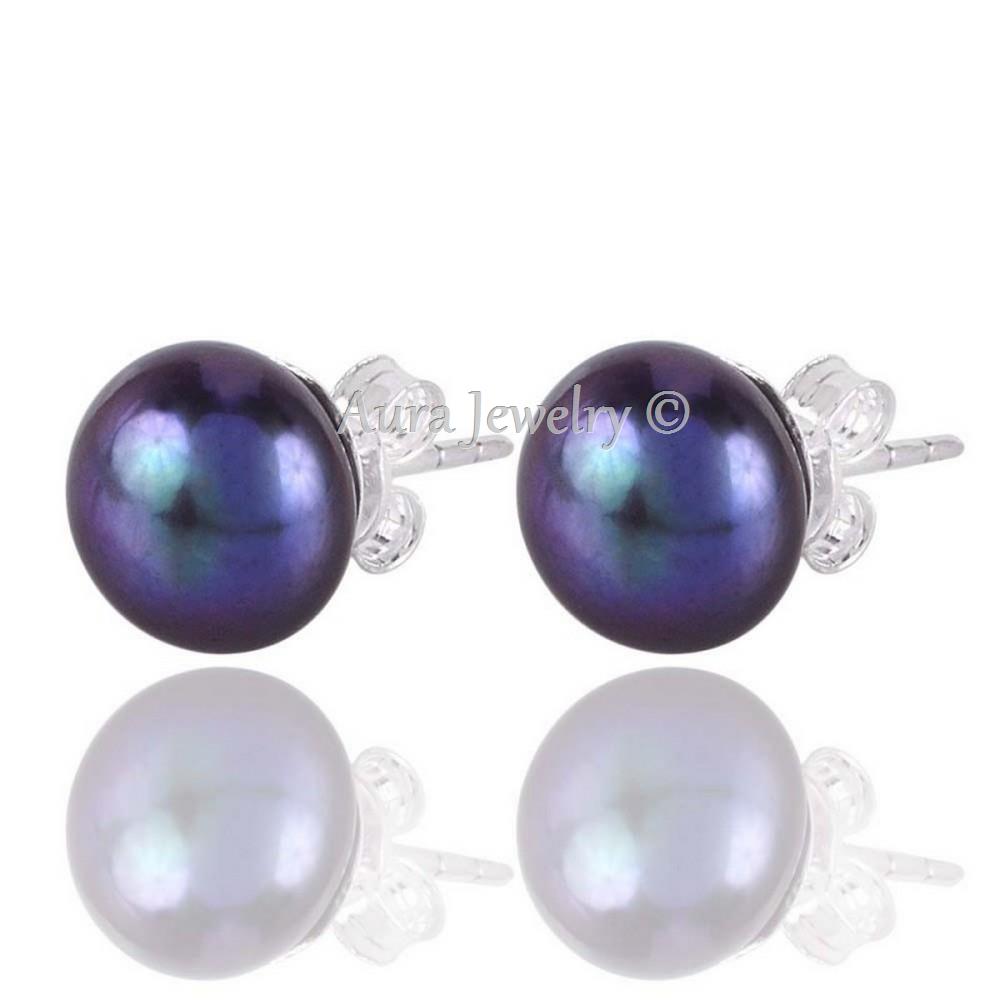 Blue Pearl and 925 Silver Stud for Women and Girls – Aura Jewelry